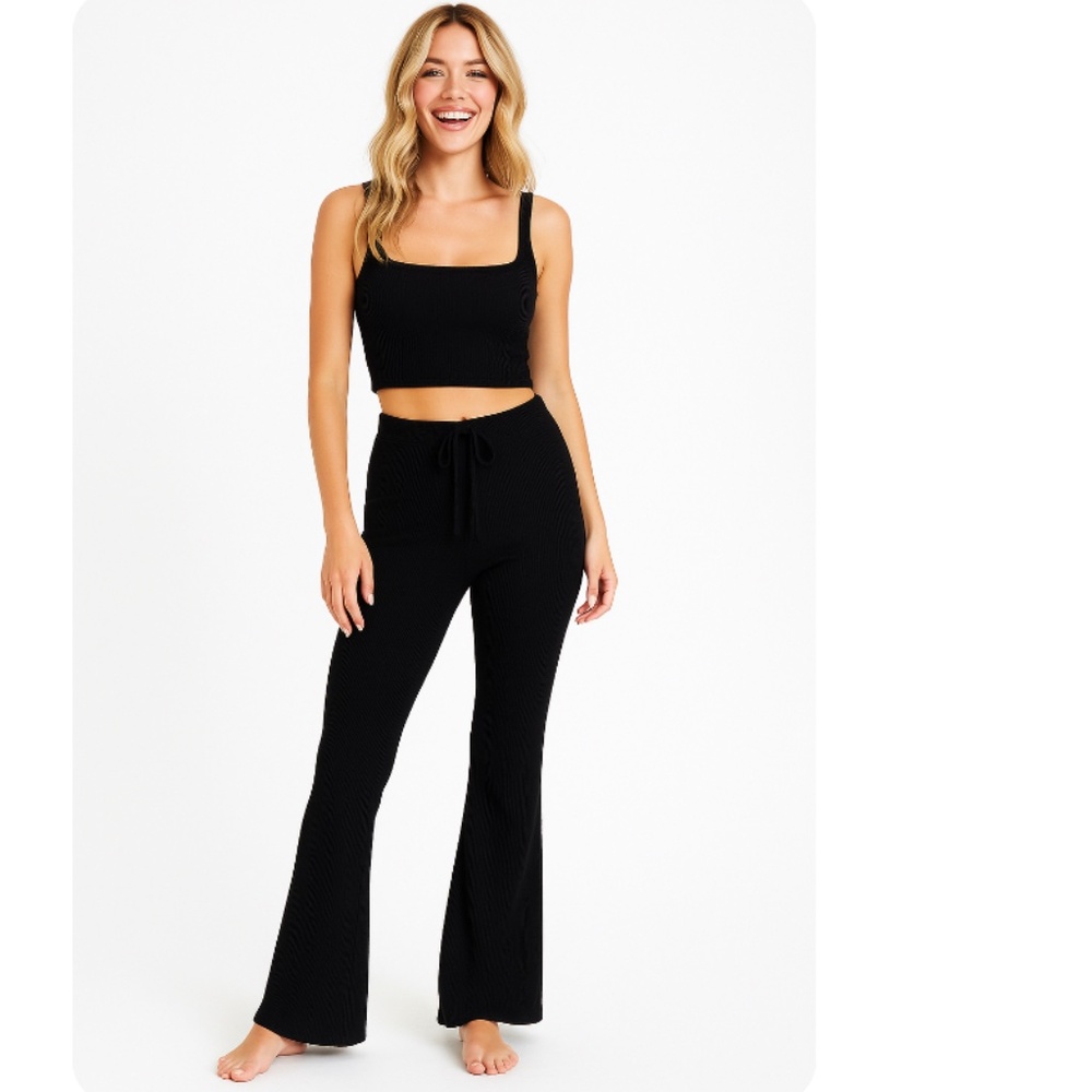 I.AM.GIA Black Knit Flare Pants XS